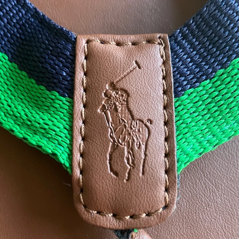 Polo by Ralph Lauren Kids Sandals - Brown with Green and Blue Straps
